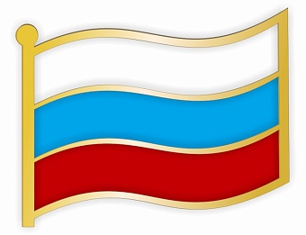 Купить Значок R6-W/BL/R